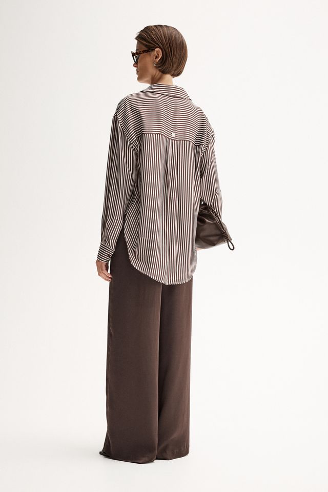 Elka - Jamie Stripe Shirt - Brown Stripe