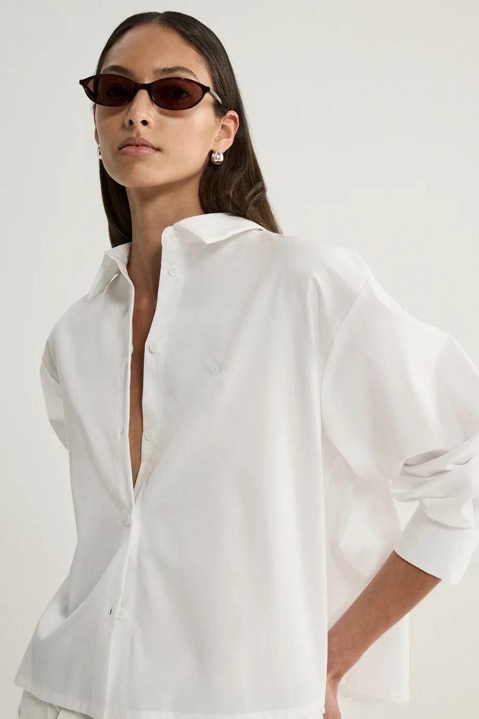 Elka - Arlo Crop Shirt - White