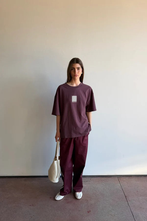 Araminta James - AJ Piping Barrel Pant - Chocolate