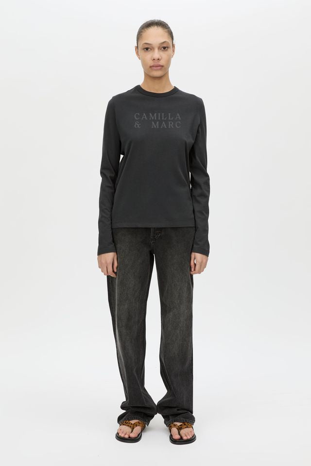 Camilla and Marc - Era Long Sleeve Graphic Tee - Coal
