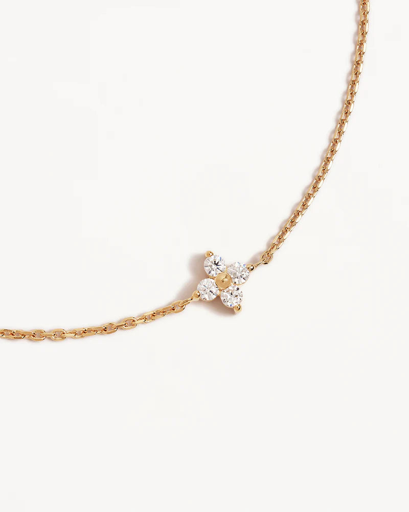 By Charlotte - Crystal Bloom Bracelet - 18 K Gold Vermeil