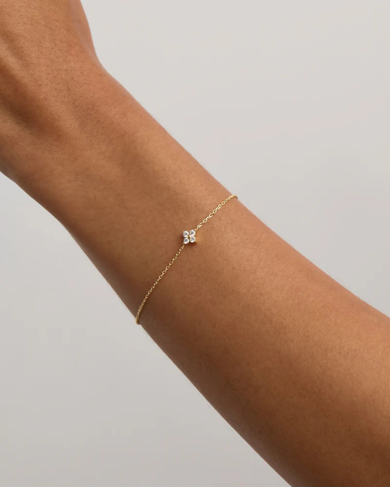 By Charlotte - Crystal Bloom Bracelet - 18 K Gold Vermeil