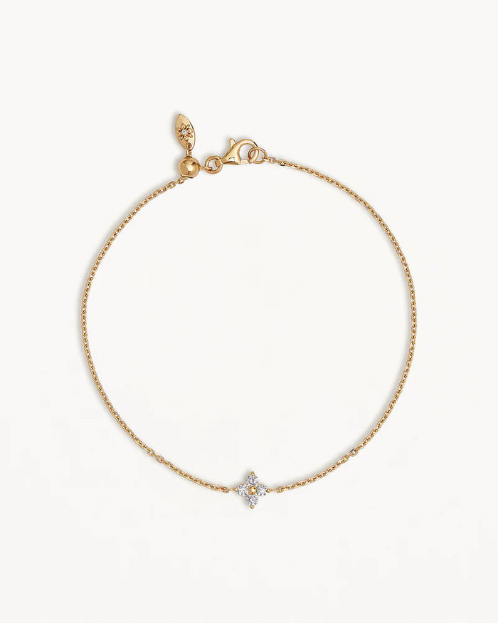 By Charlotte - Crystal Bloom Bracelet - 18 K Gold Vermeil