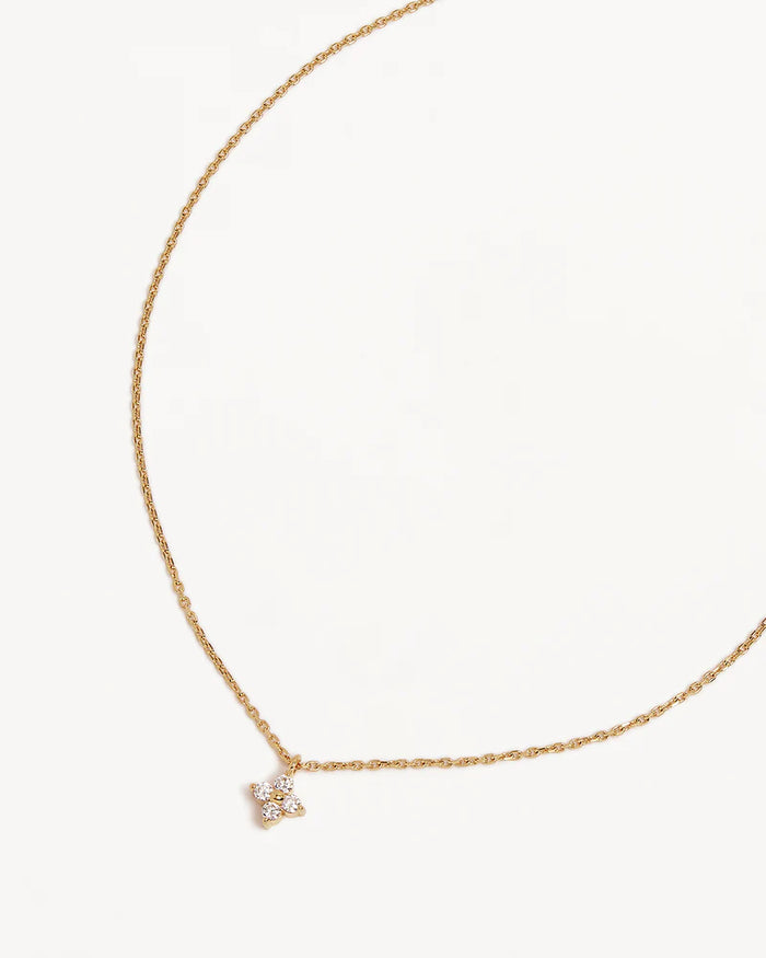 By Charlotte - Crystal Bloom Necklace - 18K Gold Vermeil
