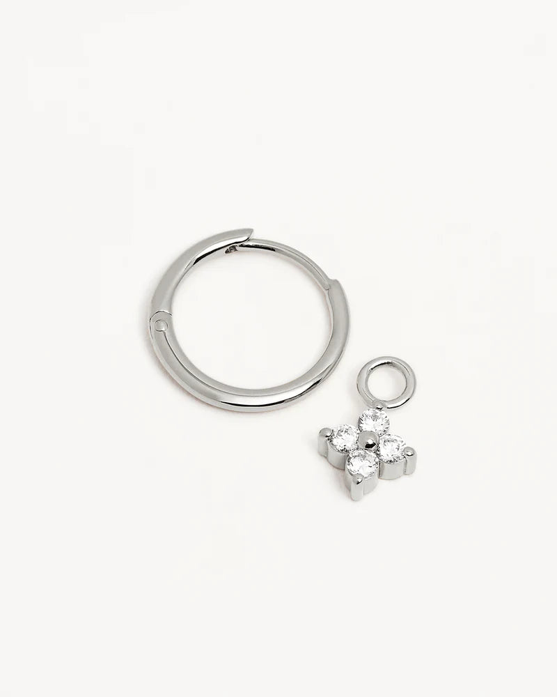 By Charlotte - Crystal Bloom Hoops - Sterling Silver