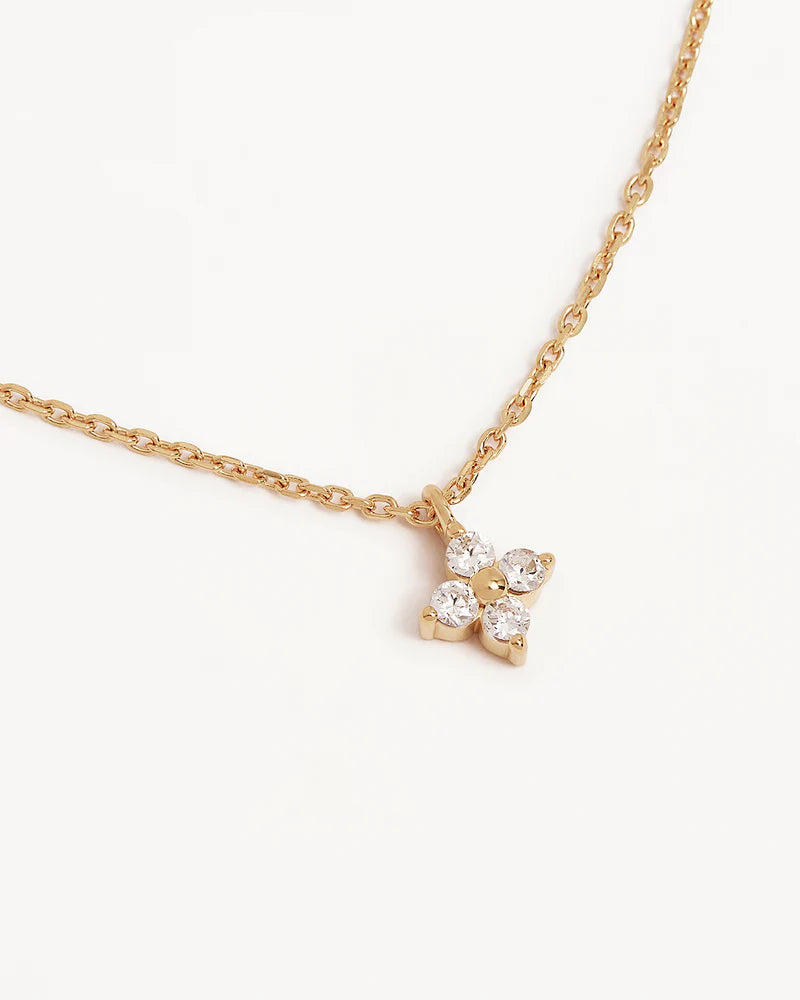 By Charlotte - Crystal Bloom Necklace - 18K Gold Vermeil