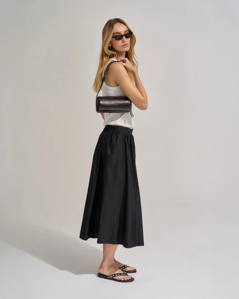 Brie Leon - Brooke Mini Barrel Bag - Chocolate