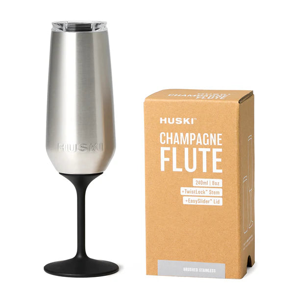 Huski - Champagne Flute - Brushed Stainless