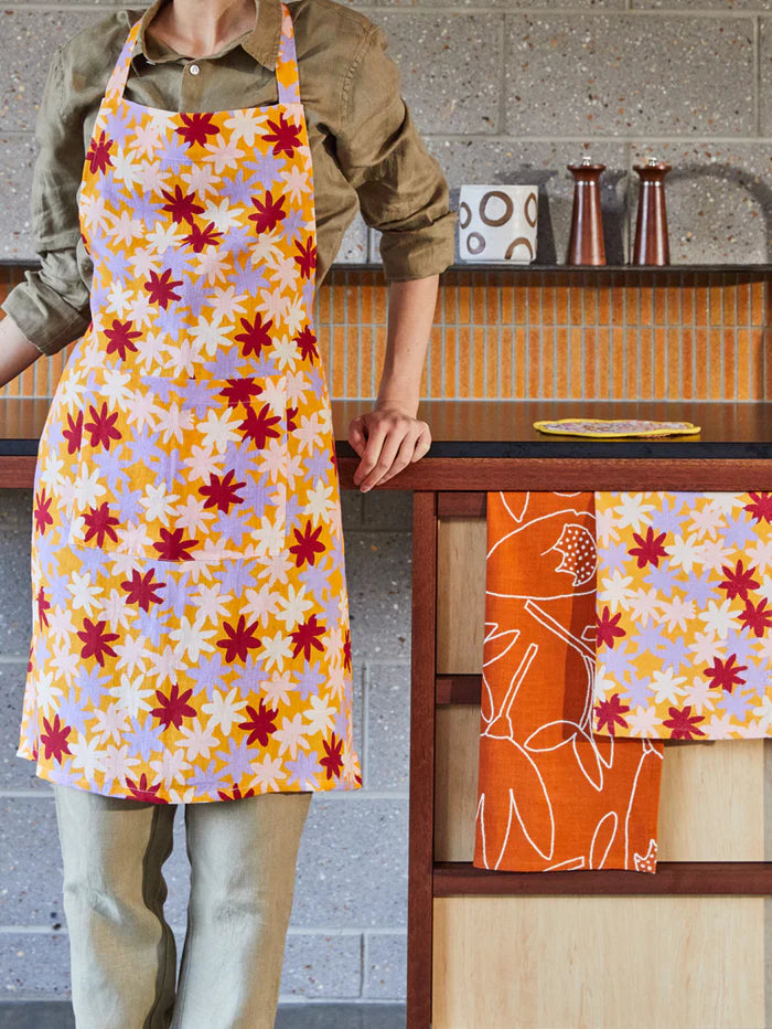 Mosey Me - Crimson Floral Apron