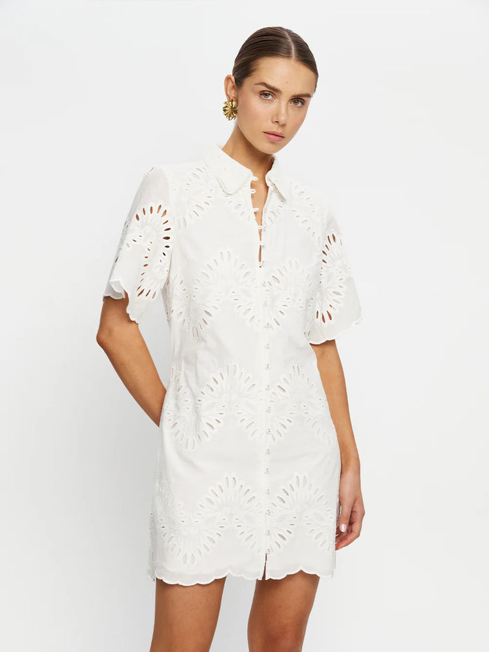 Kivari - Danielle Mini Shirt Dress - Ivory