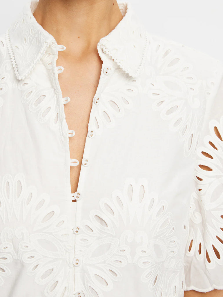 Kivari - Danielle Mini Shirt Dress - Ivory