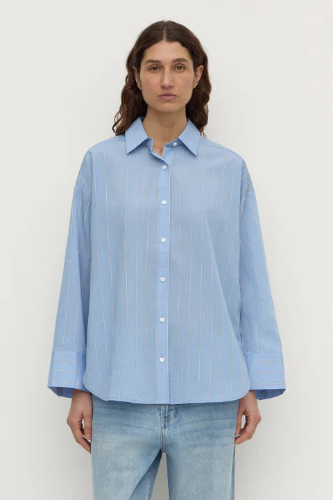 Assembly - Delaney Italian Stripe Shirt - Blue