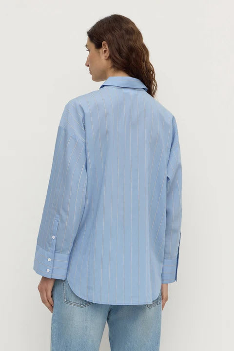 Assembly - Delaney Italian Stripe Shirt - Blue