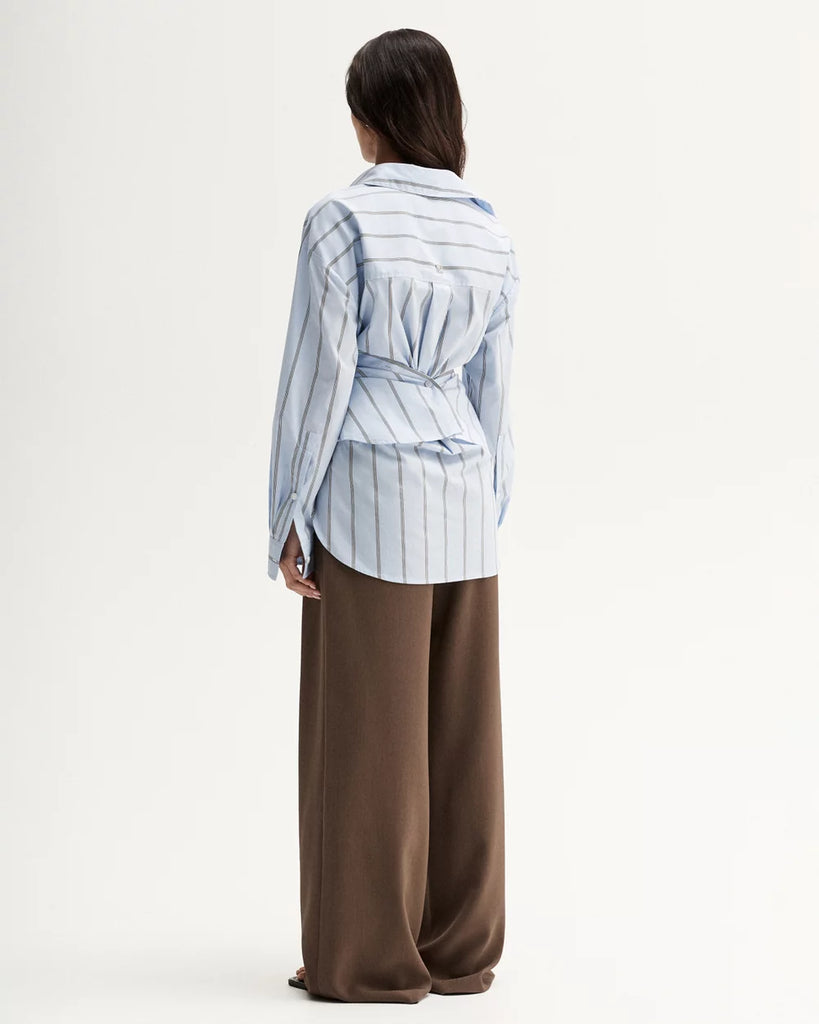 Elka - Dominic Wrap Shirt - Blue Stripe