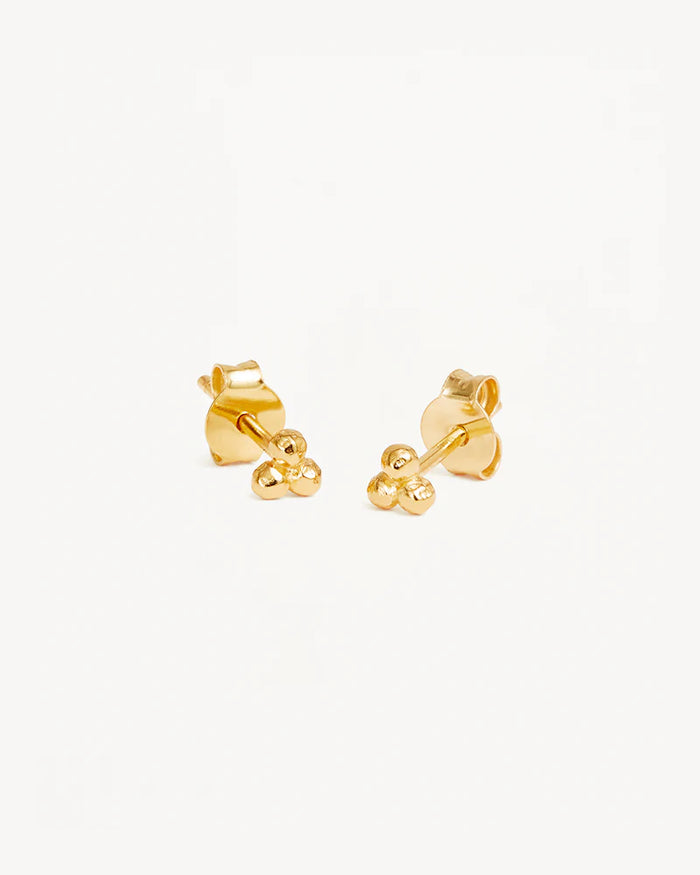 By Charlotte - Karma Stud Earrings - 18k Gold Vermeil