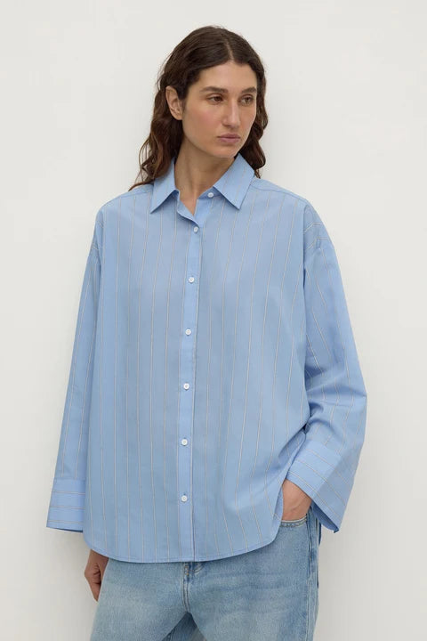 Assembly - Delaney Italian Stripe Shirt - Blue