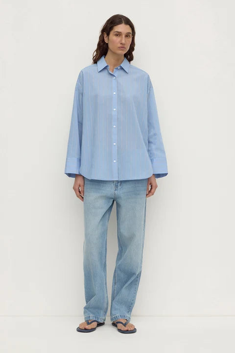 Assembly - Delaney Italian Stripe Shirt - Blue