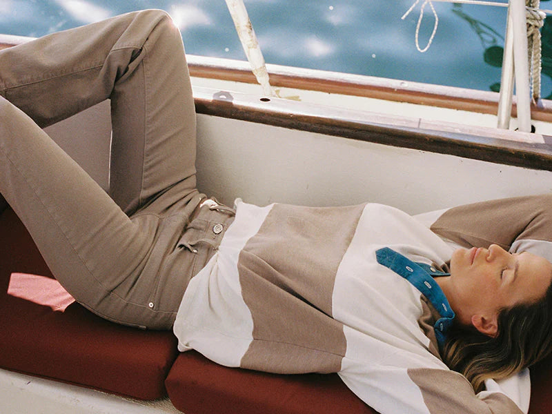 Outland Denim - The Marco Polo - Mushroom Bone Stripe