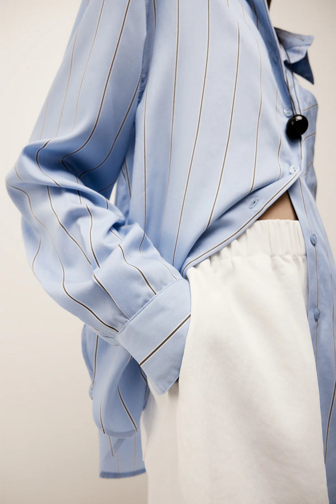 Elka- Henry Stripe Shirt- Blue Stripe