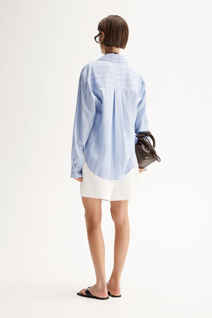 Elka- Henry Stripe Shirt- Blue Stripe