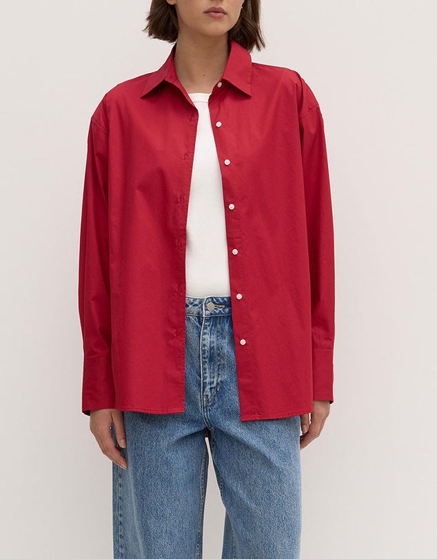 Assembly - Everyday Poplin Shirt - Dark Cherry