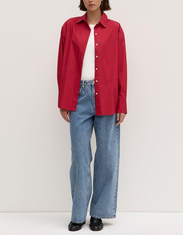 Assembly - Everyday Poplin Shirt - Dark Cherry