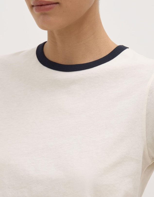 Assembly Label - Julia Ringer Short Sleeve Tee - Cream/Navy