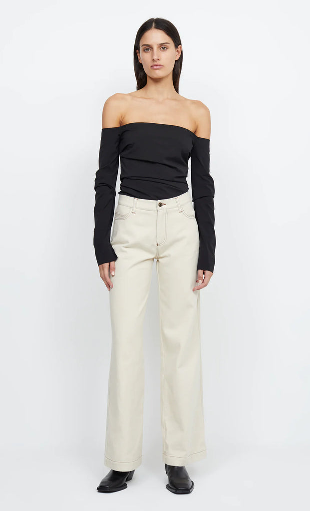 Bec & Bridge - Dylan High Waisted Pant - Ecru