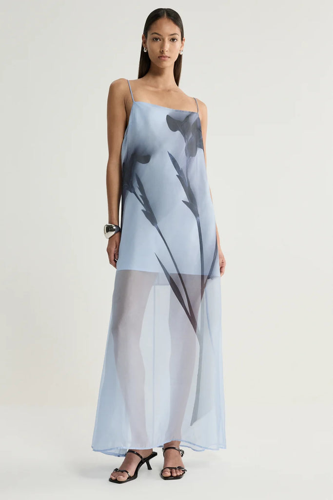 Elka - Jade Dress - Blue Floral Print