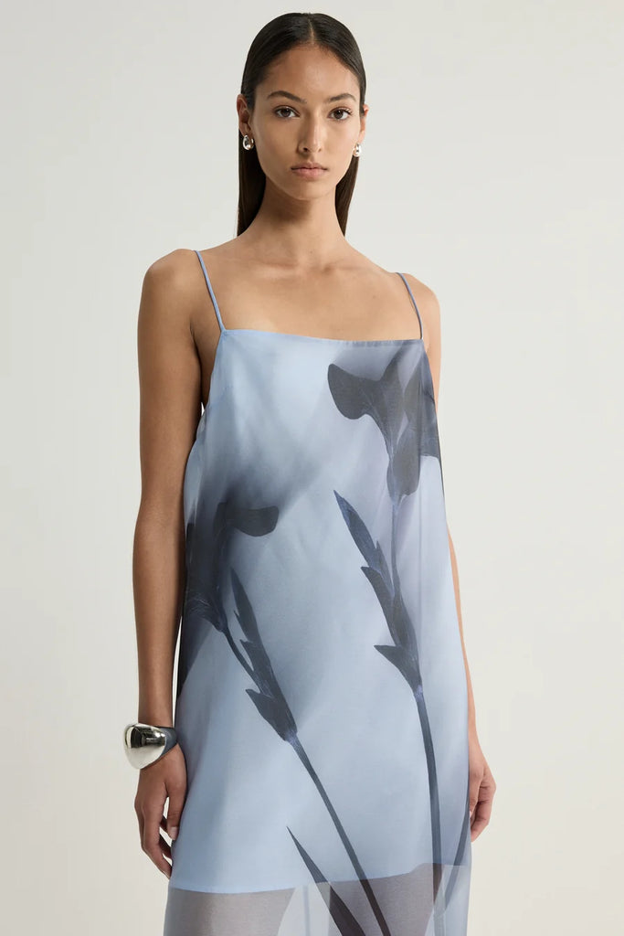 Elka - Jade Dress - Blue Floral Print