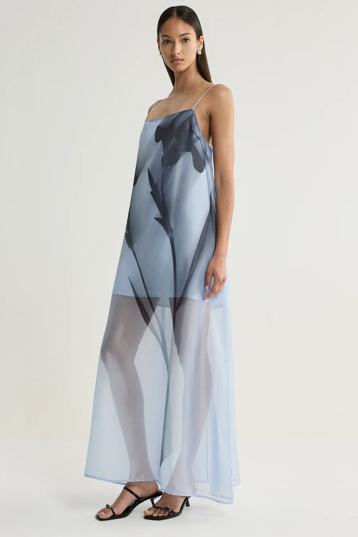 Elka - Jade Dress - Blue Floral Print