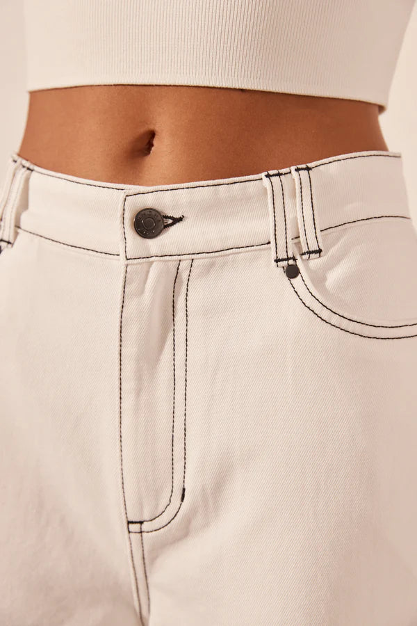 Shona Joy - Straight Leg Jean - Ivory