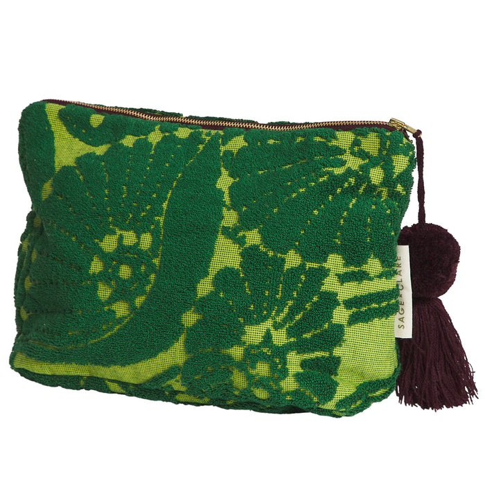 Sage x Clare - Lucia Terry Pouch Small - Kelp