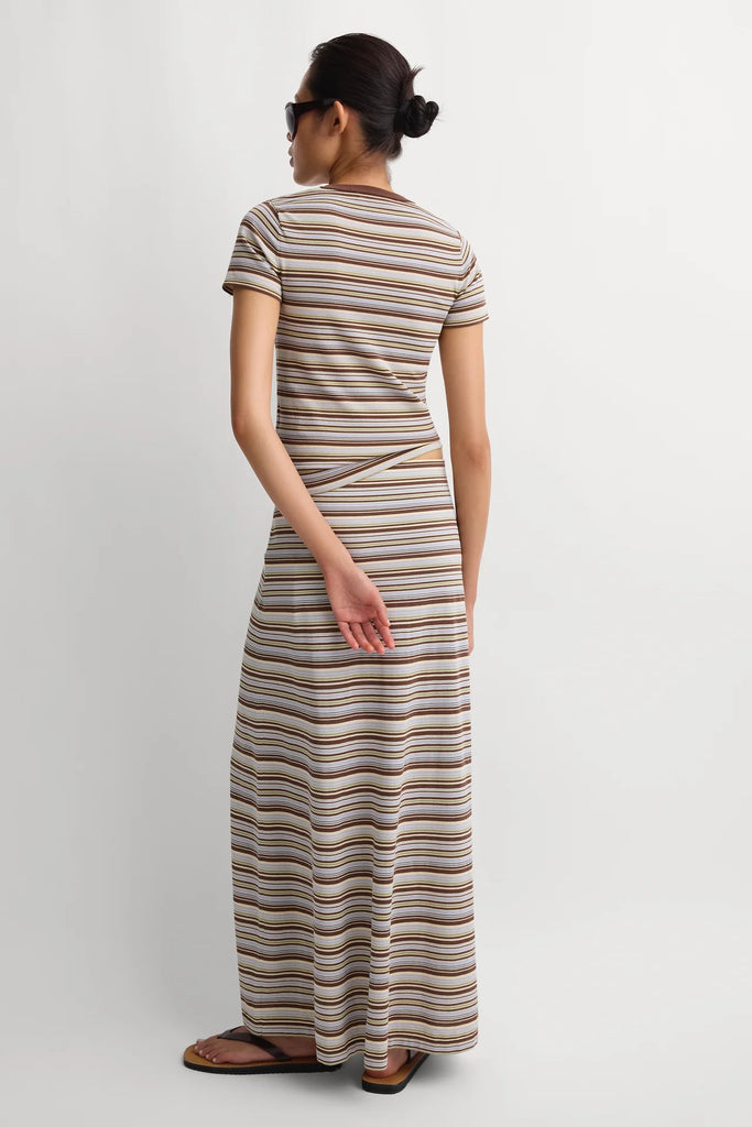 Faithful - Leandra T-Shirt - Canaria Stripe Carob