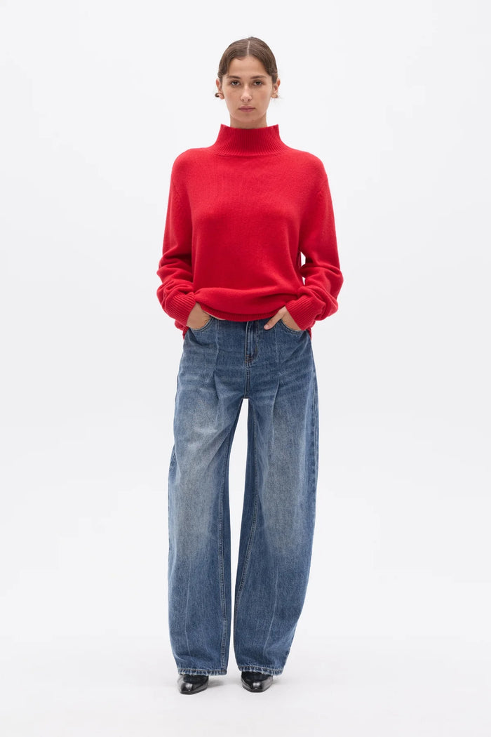 Bayse- Lottie Knit- Turtleneck- Red