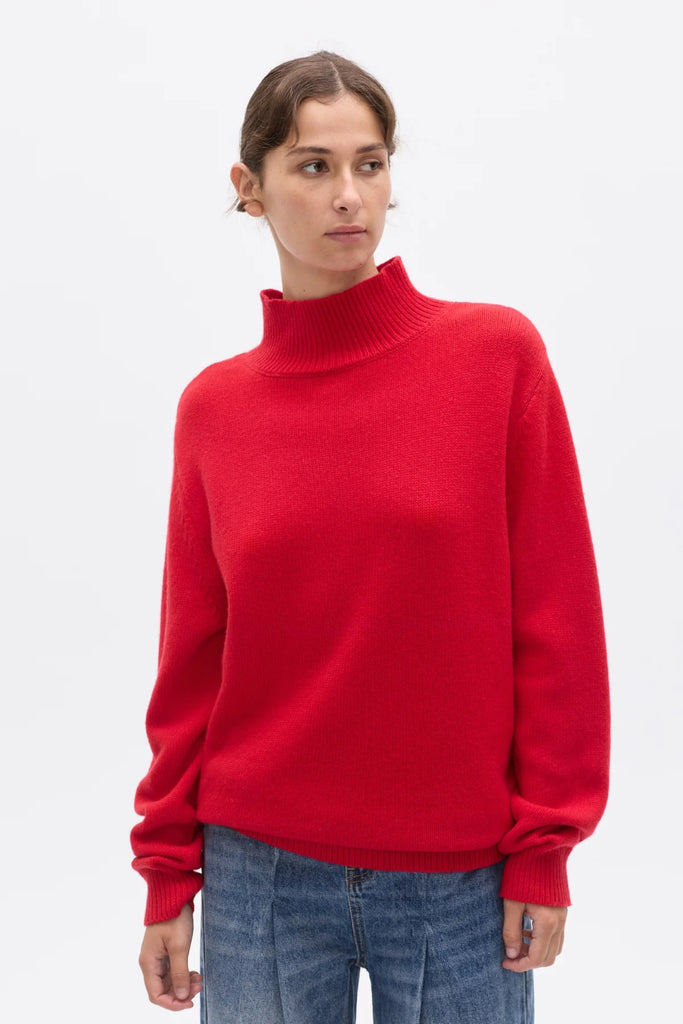Bayse- Lottie Knit- Turtleneck- Red