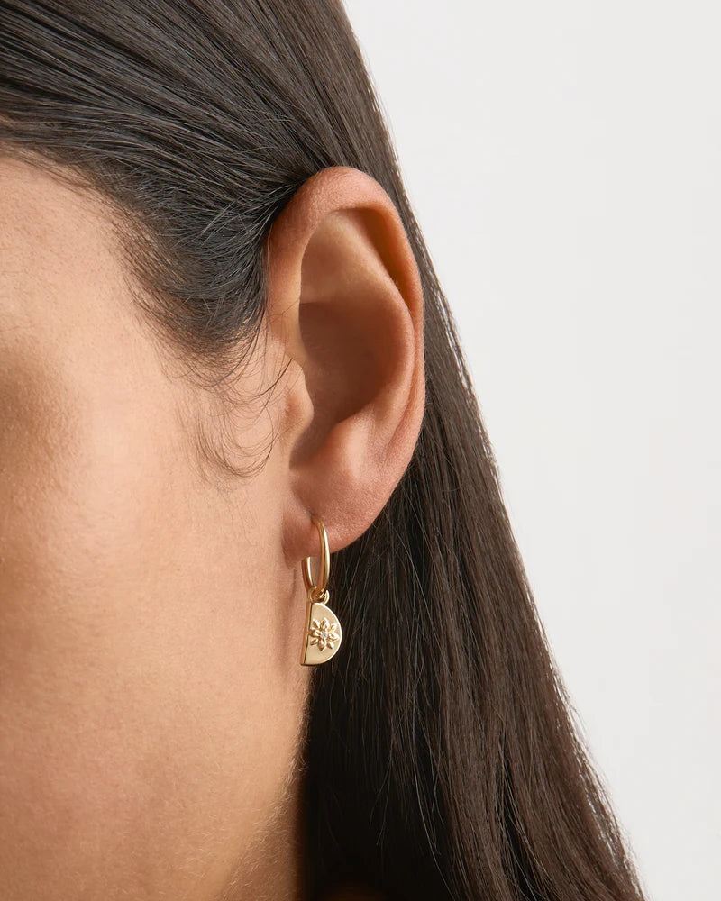 By Charlotte - Lotus Hoops - 18K Gold Vermeil