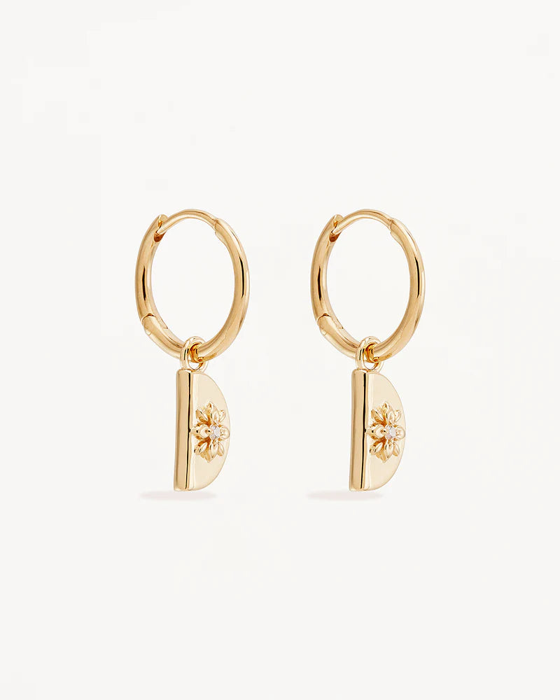 By Charlotte - Lotus Hoops - 18K Gold Vermeil