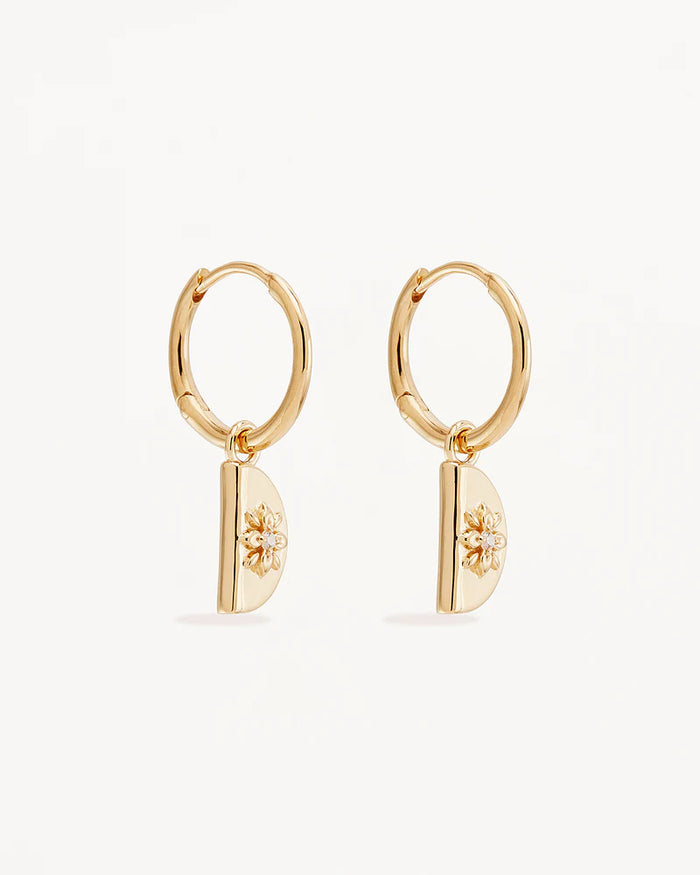 By Charlotte - Lotus Hoops - 18K Gold Vermeil