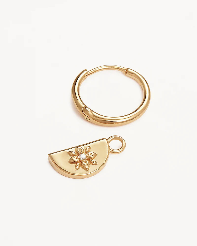 By Charlotte - Lotus Hoops - 18K Gold Vermeil