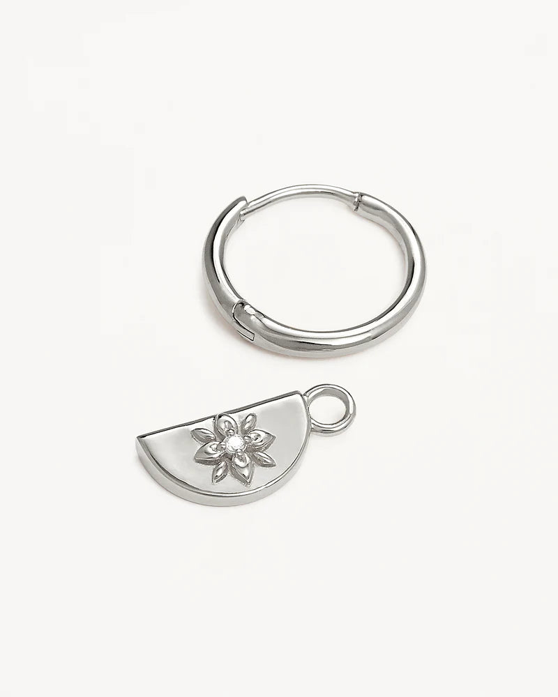 By Charlotte - Lotus Hoops - Sterling Silver