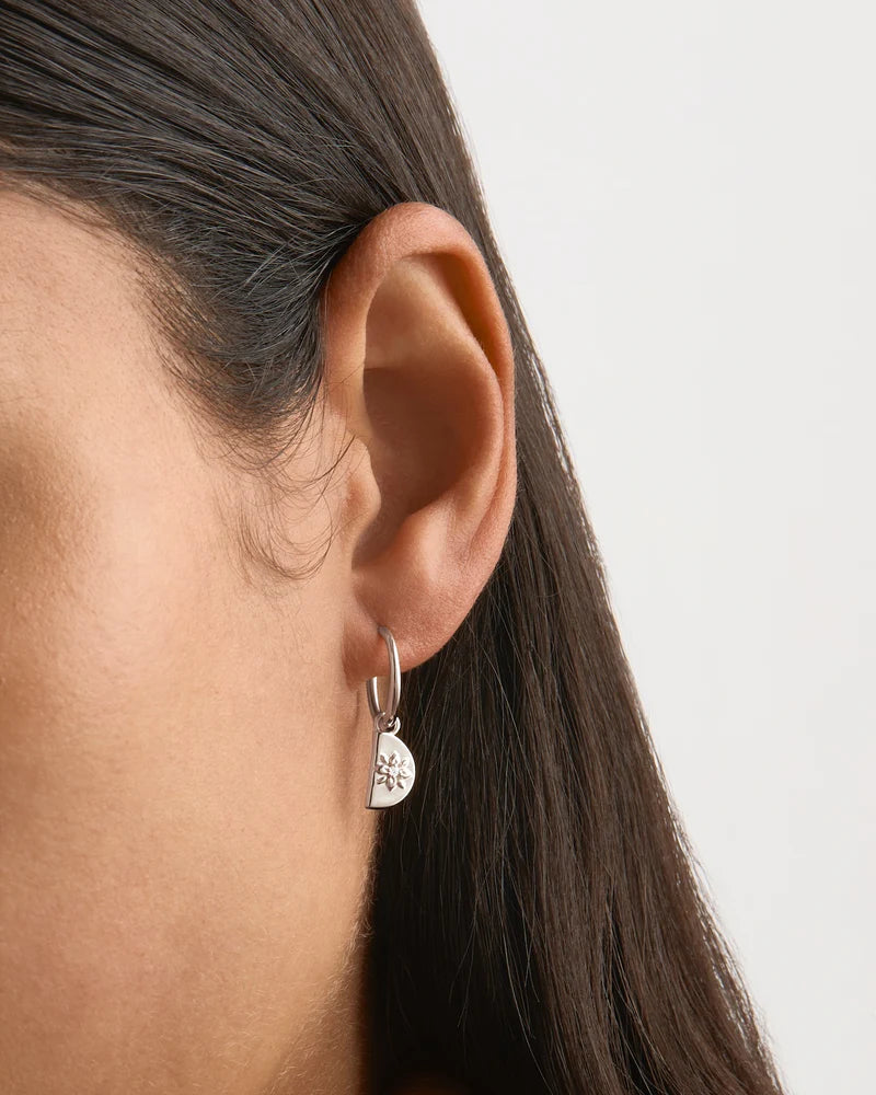 By Charlotte - Lotus Hoops - Sterling Silver