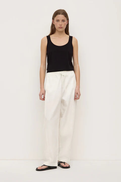 Assembly - Loxley Cotton Blend Pant - White