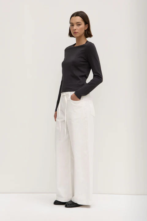 Assembly- Lyla Long Sleeve Tee- Washed Black