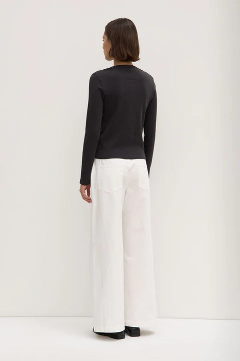 Assembly- Lyla Long Sleeve Tee- Washed Black