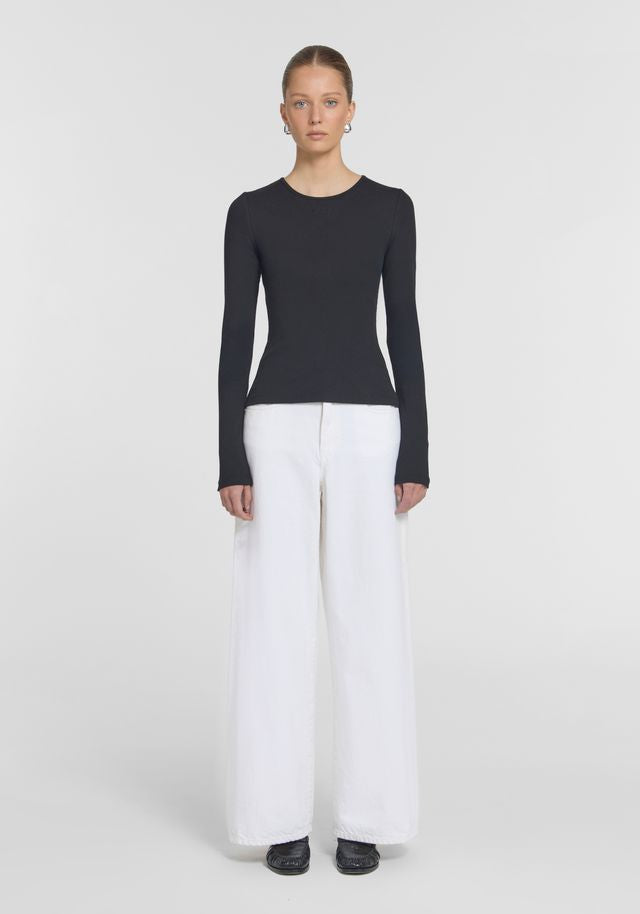 Viktoria & Woods-  Woods Rib Longsleeve Tee- Black