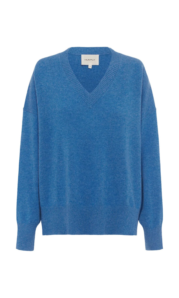 Huntly- Mabel V Neck Jumper- Capri