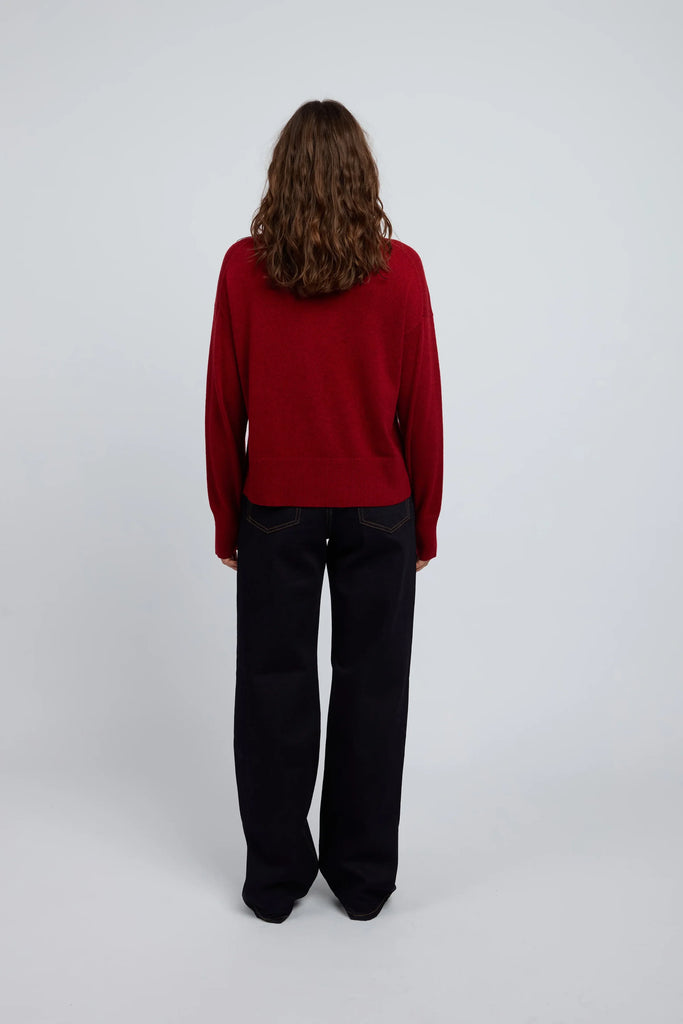 Huntly- Margot Zip Jacket- Winecask