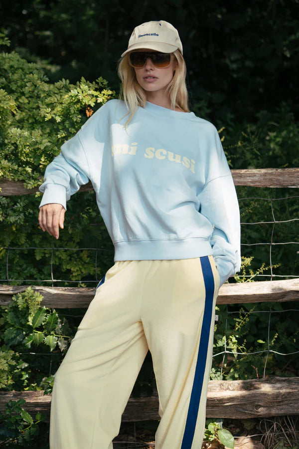 Araminta James - Mi Scusi Sweatshirt - Washed Glacier