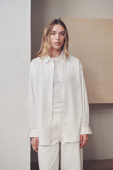 Assembly - Micha Poplin L/S Shirt - White